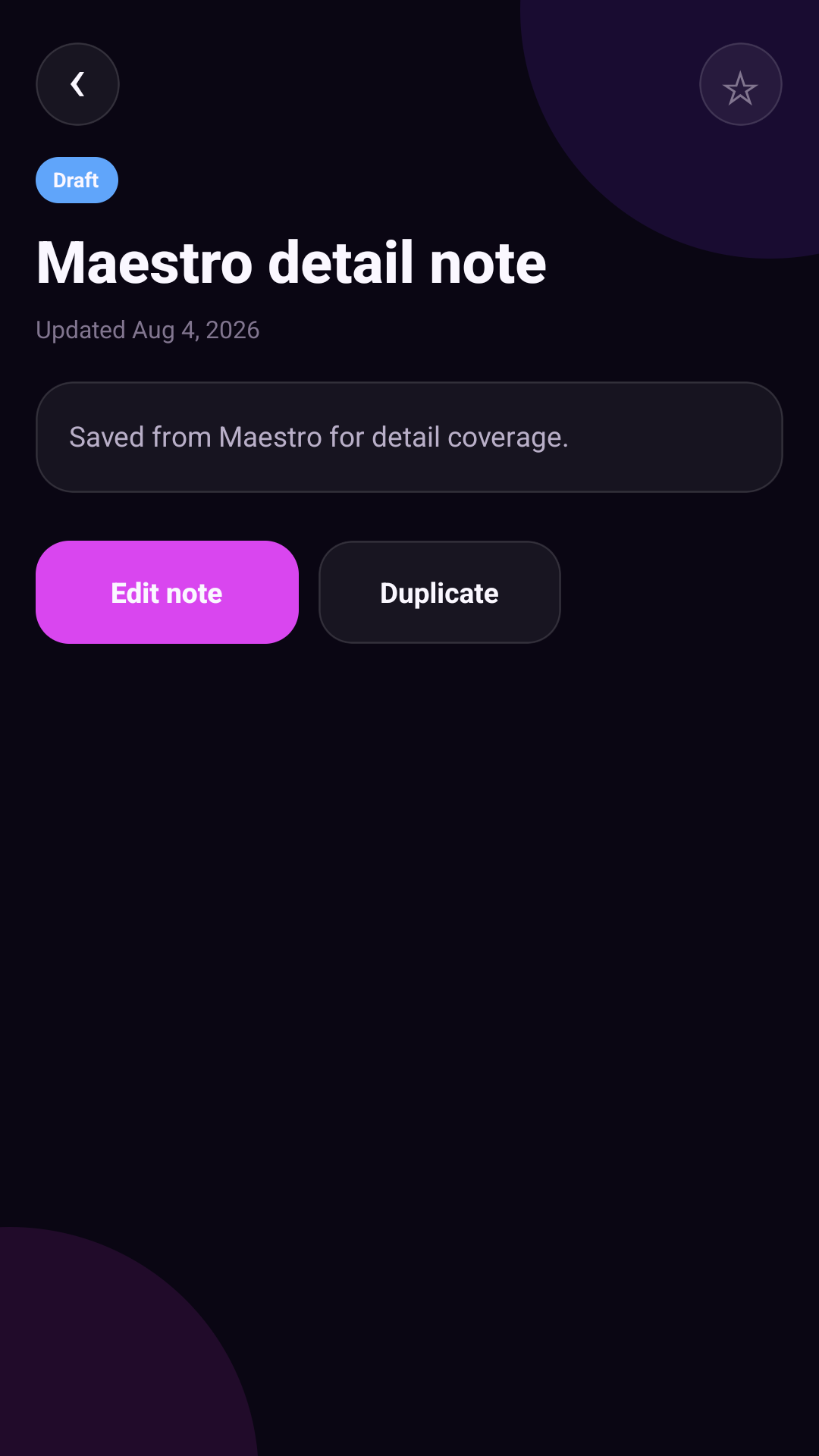 Melody Journal detail screen